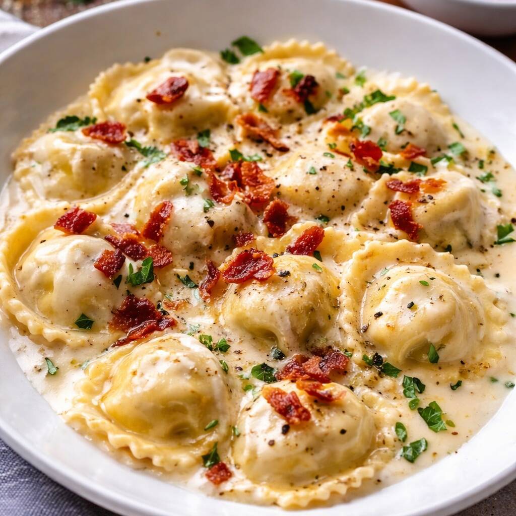 Alfredo Ravioles con Pechuga