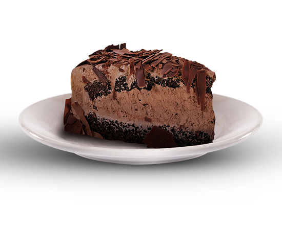Rebanada de pastel de chocolate