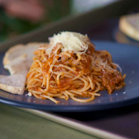 Pasta Bolognesa de la casa