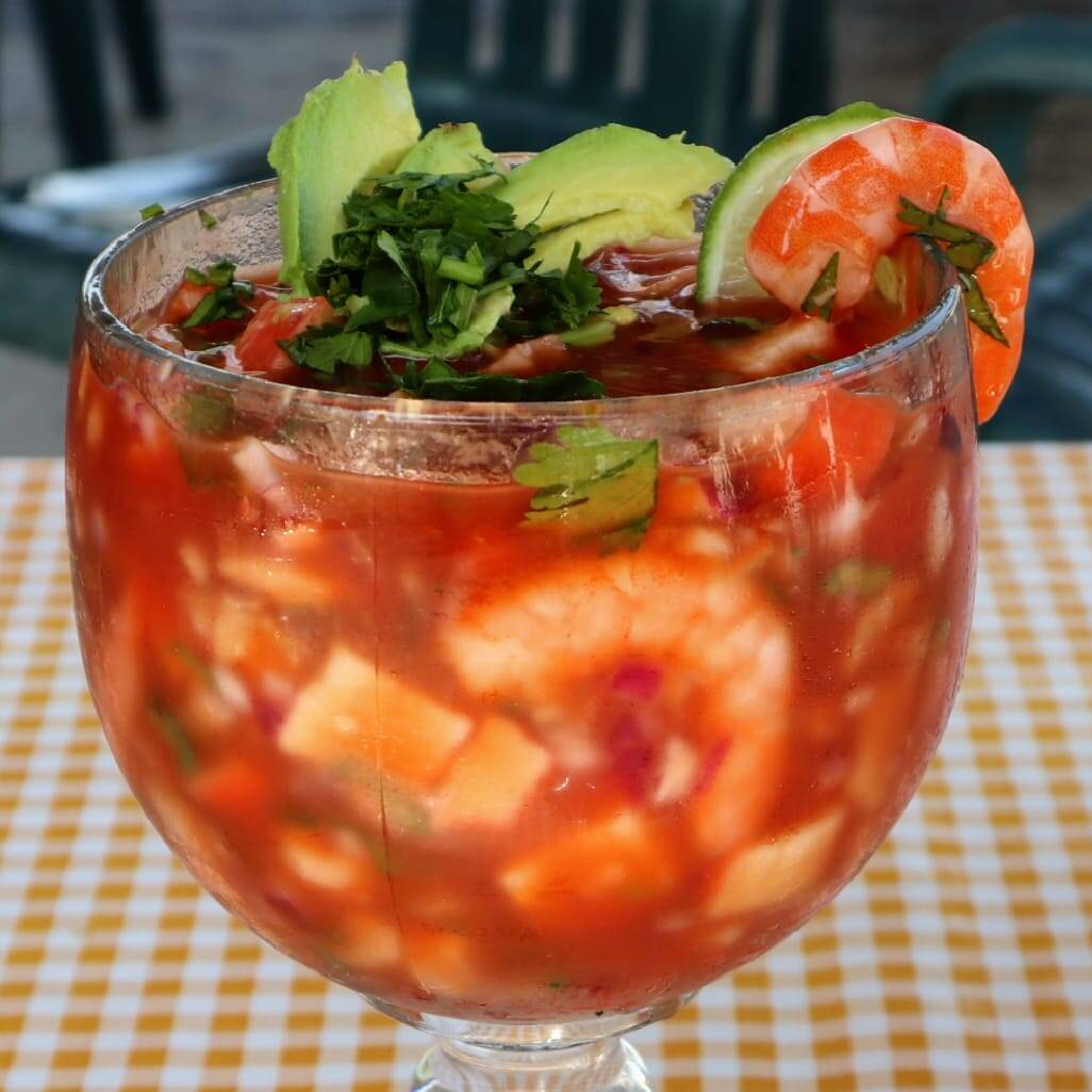 Ceviche con Camaron mediano