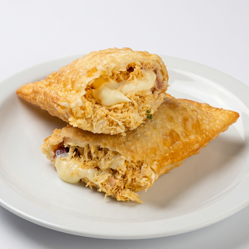 Frango desfiado de ponta a ponta com muito Catupiry.