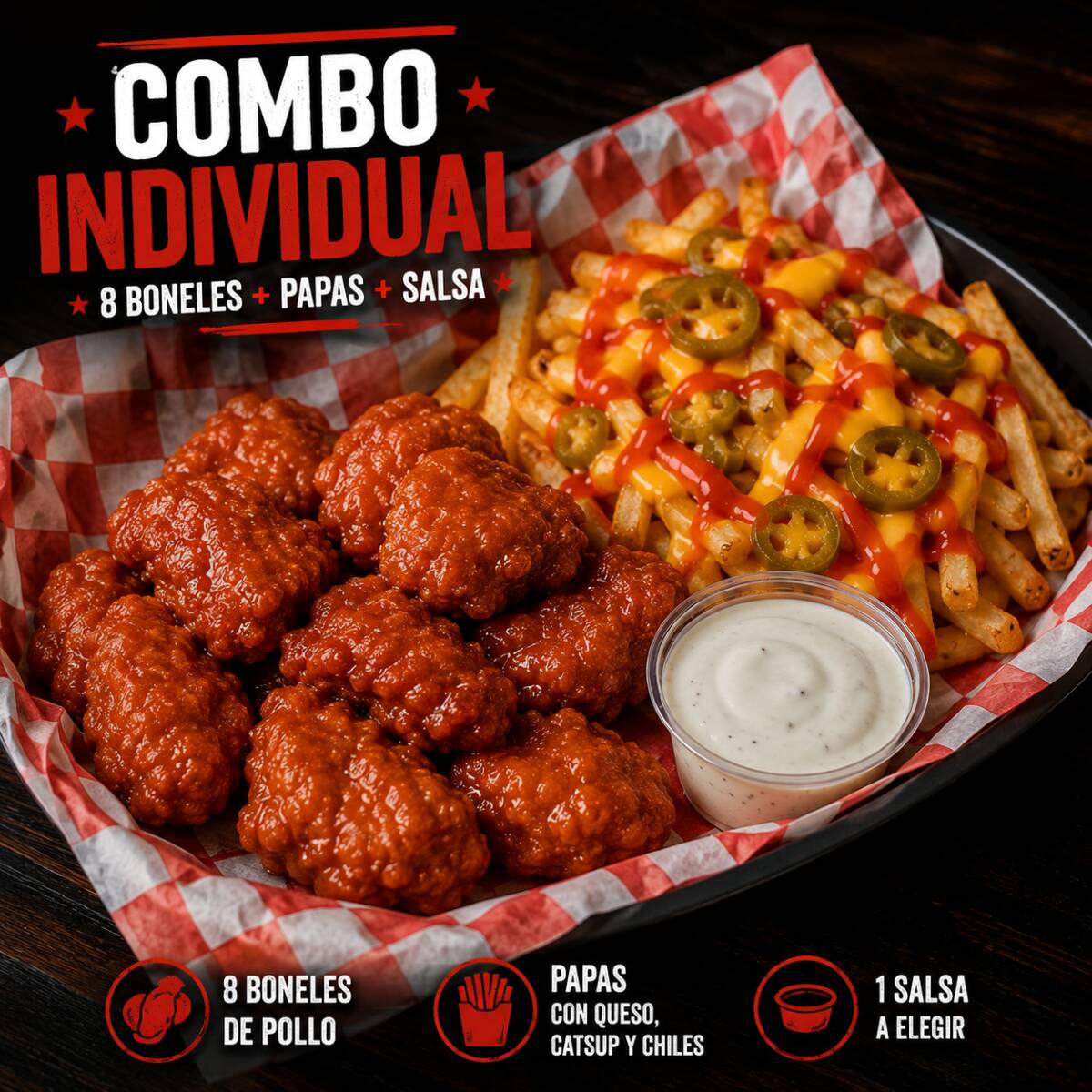 COMBO INDIVIDUAL BONELES