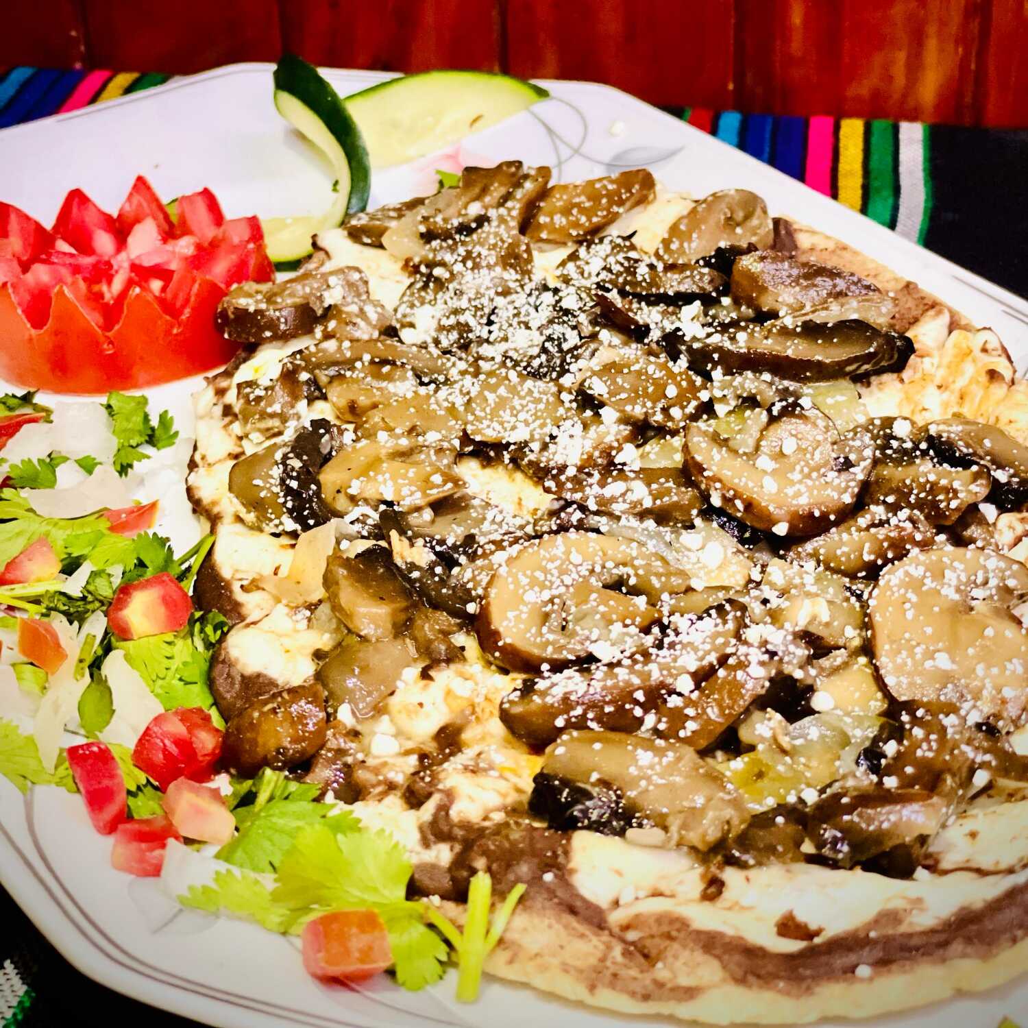 Huarache de Champiñón+Quesillo