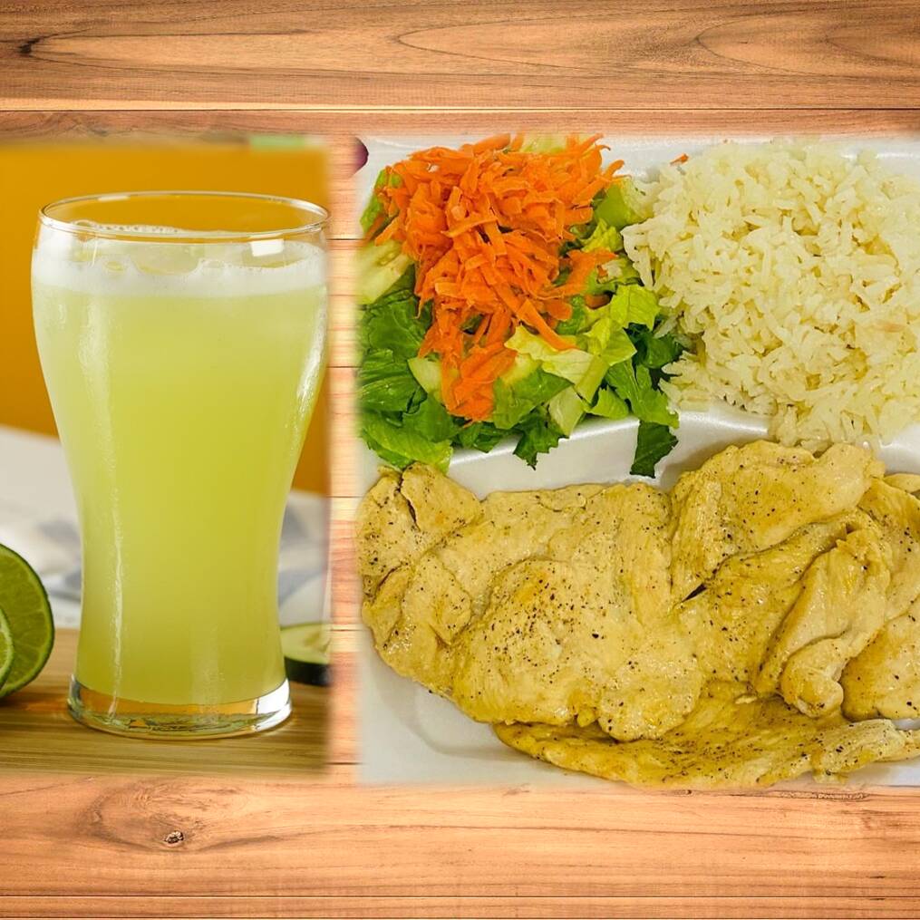 Pechuga asada y limonada