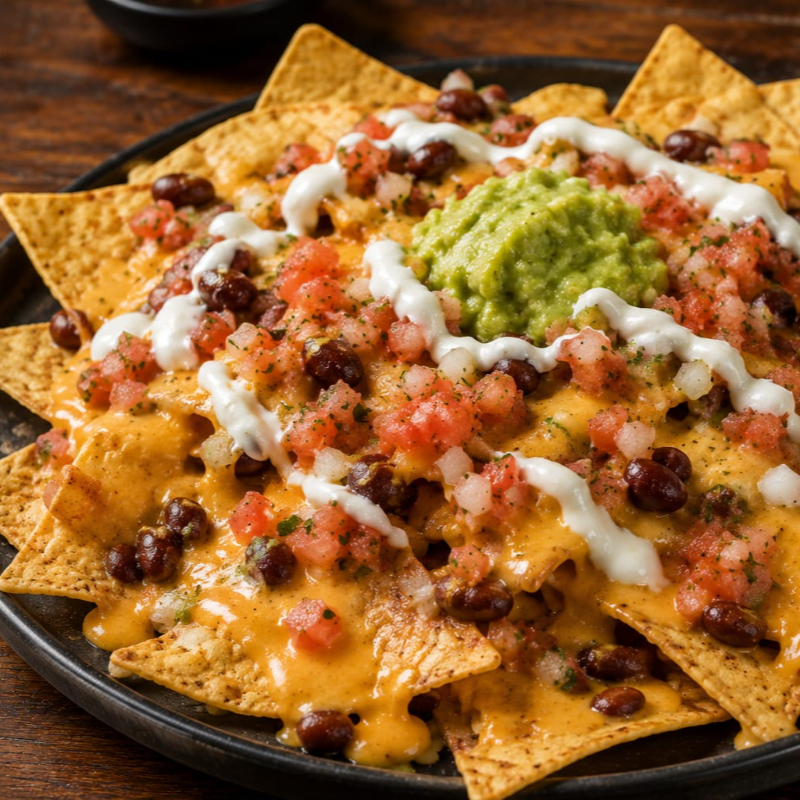 Nachos + proteína (pollo o cerdo)