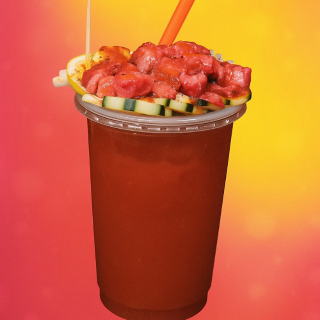 Michelada con Tapa de Pulpo