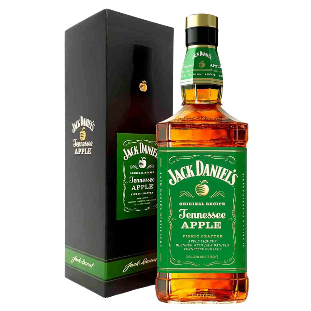 Dose de jack daniels maçã verde com energético Red bull e gelo de coco
