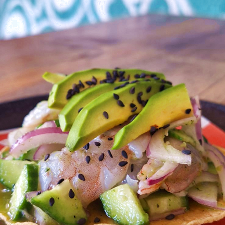 Tostada Aguachile Verde