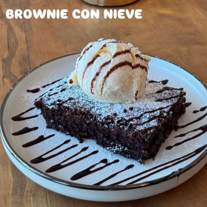 Brownie con Nieve