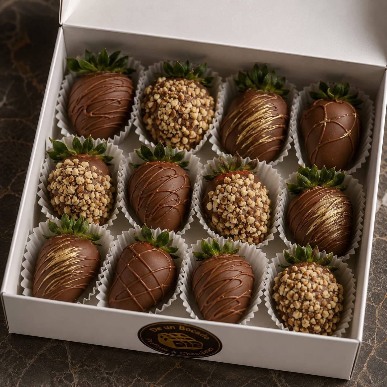 Caja 12 Choco Fresas