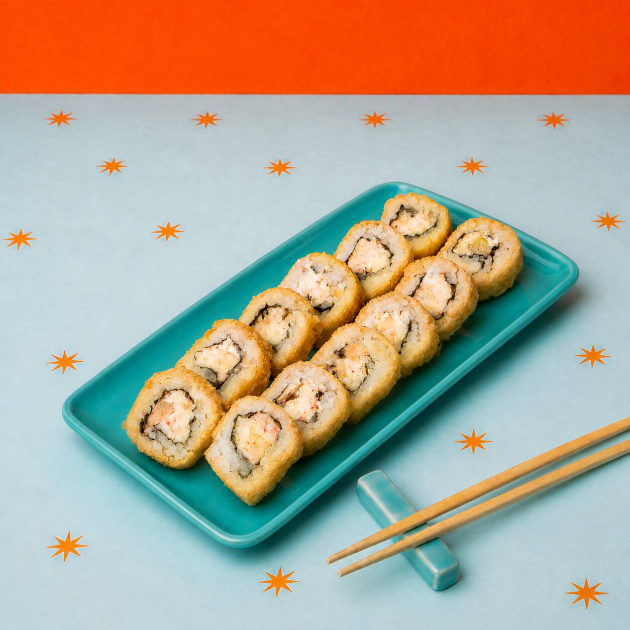 12 Bocados Sushi Palmito Tempura