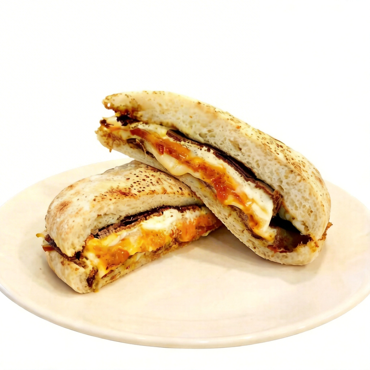 Apresentamos o irresistível Bauru 4 Queijos, um verdadeiro deleite para os amantes de queijo. Prepare-se para se deliciar com fatias suculentas de Roast Beef caseiro, perfeitamente temperadas para realçar seu sabor único. O destaque deste sanduíche são os quatro tipos de queijos distintos que o acompanham: Queijo prato, Queijo branco, Provolone e Cheddar cremoso.
Cada mordida é uma explosão de sabores, com os queijos derretidos envolvendo o Roast Beef de maneira divina. O Queijo prato traz sua suavidade, enquanto o Queijo branco acrescenta um toque de frescor. O Provolone, com seu sabor intenso, e o Cheddar cremoso, com sua textura sedosa, completam a experiência de sabores marcantes.
Para complementar essa combinação perfeita, adicionamos tomates finos italianos, que trazem um frescor vibrante e realçam os sabores do sanduíche. E para finalizar, uma pitada de orégano é adicionada, trazendo um toque aromático que completa essa verdadeira obra-prima.