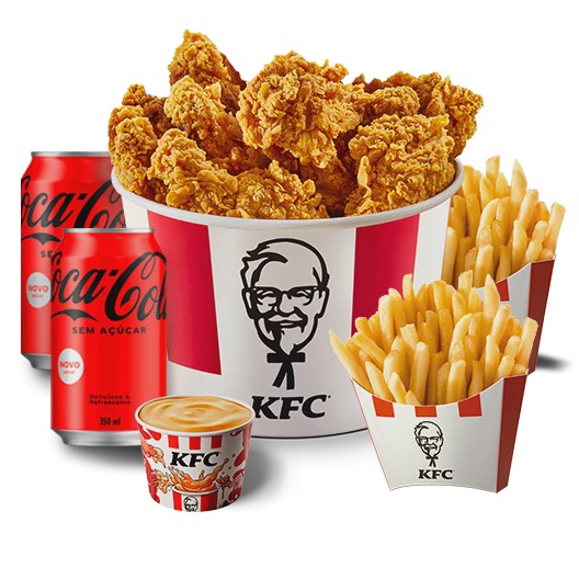 10 Coxinhas da Asa + 2 Batatas Médias + 2 Bebidas + Molho 120g