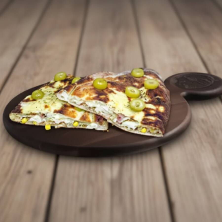 Palmito, Bacon, Provolone, Milho, Atum, Champignon, Mussarela, Catupiry original e cebola