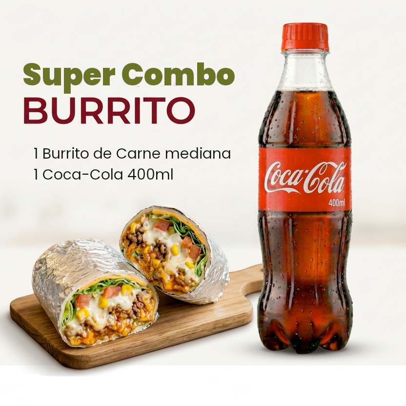 Burrito de Carne + Gaseosa COCA-COLA 400ML