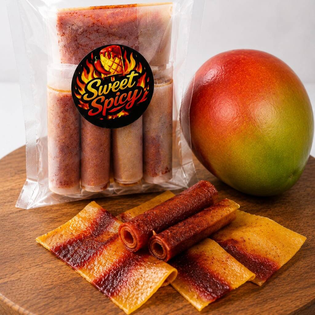 Rollitos de Mango Enchilado Deshidratado