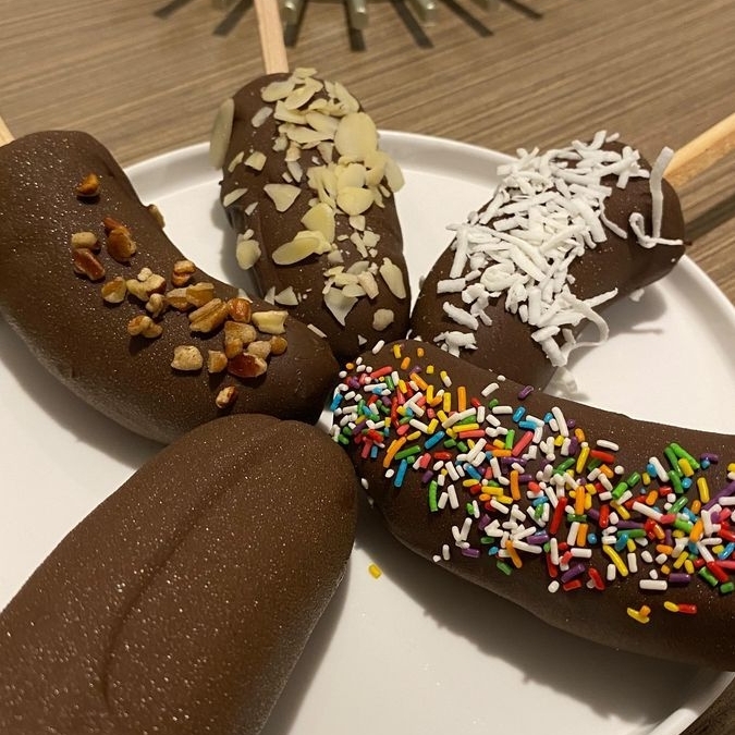 Plátanos con chocolate