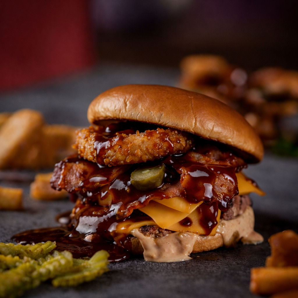 Bbq & bacon cheeseburger