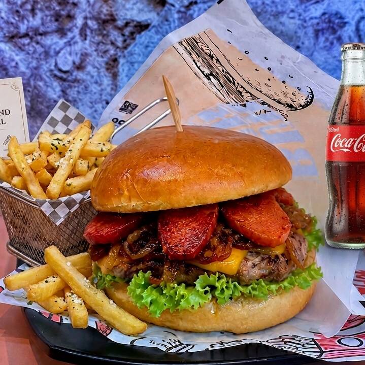 Combo Hamburguesa Choriland papas + gaseosa