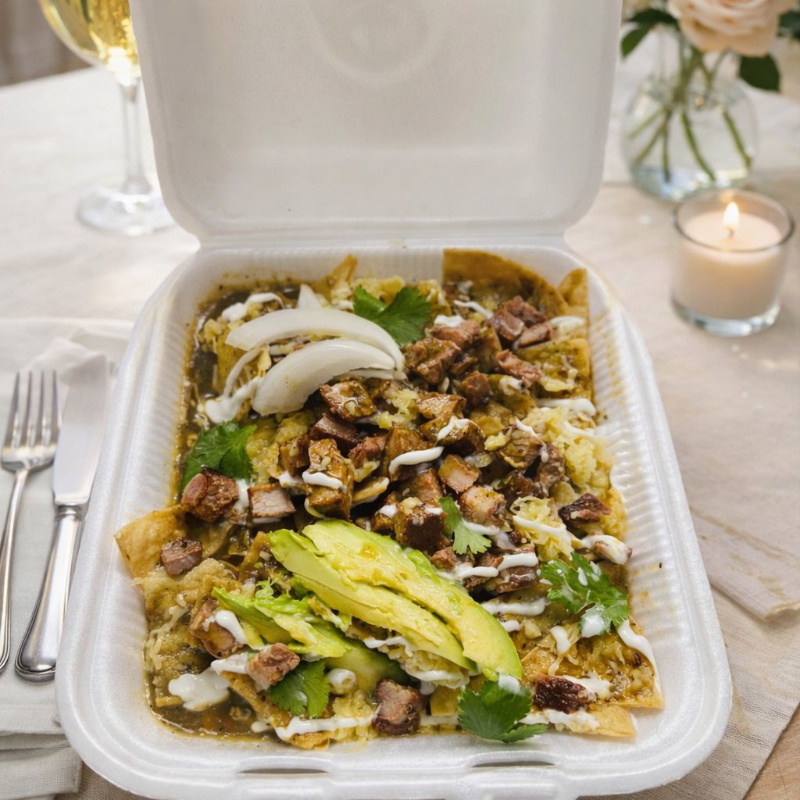 Chilaquiles tradicionales de Arrachera