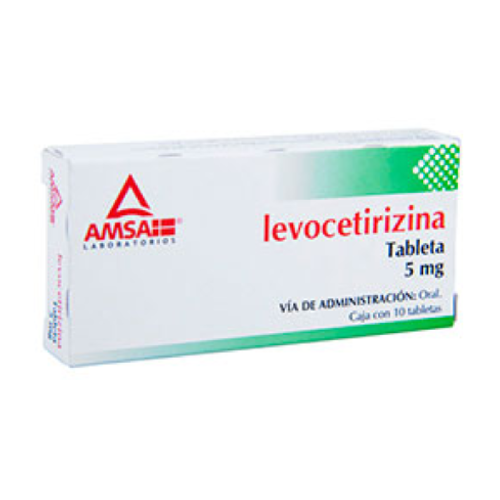 Levocetirizina5 MgCajacon10TabletasAmsaLaboratorio