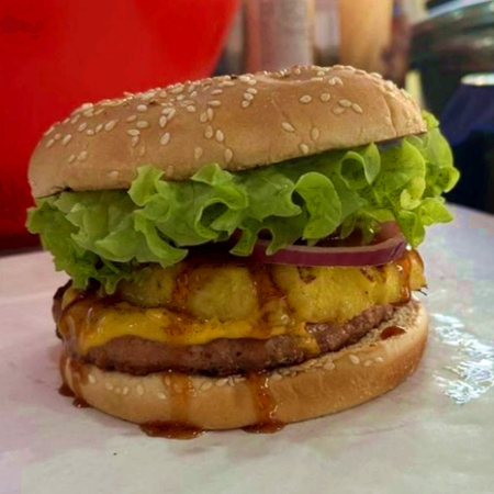 Hamburguesa Piña BBQ
