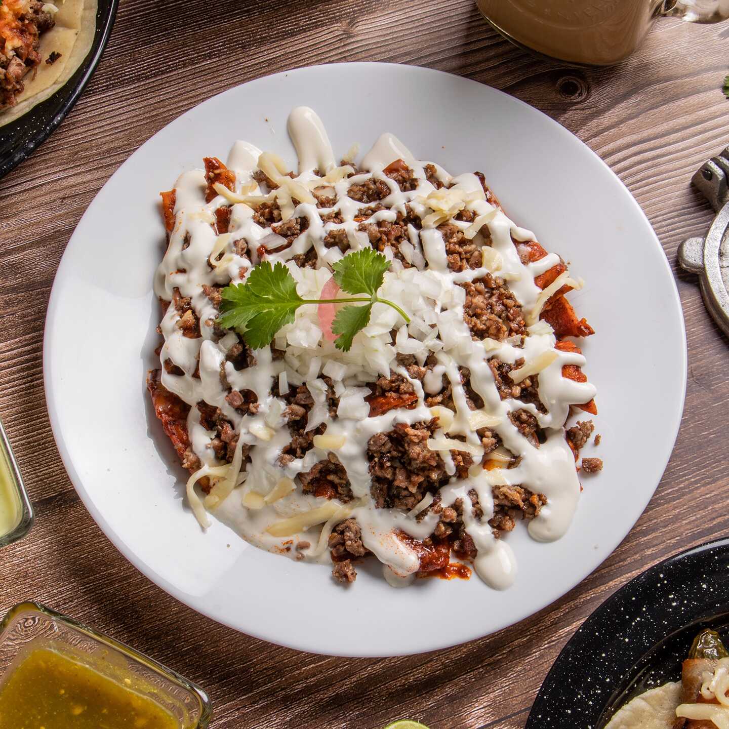 Chilaquiles Montados con Carne Asada