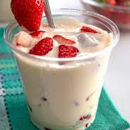 Fresas con crema vaso 12 Oz