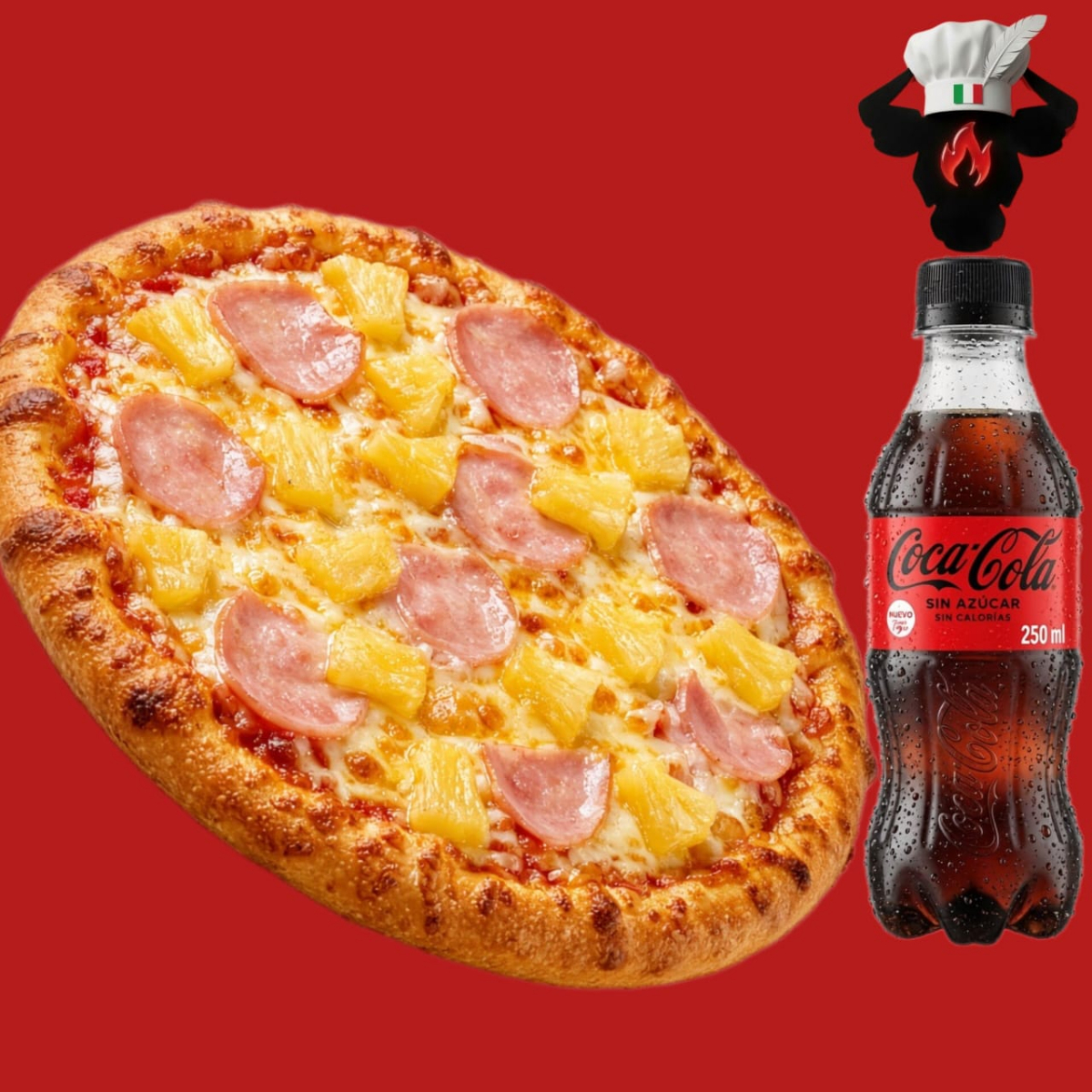 PIZZA HAWAIANA JUNIOR + GASEOSA🌟