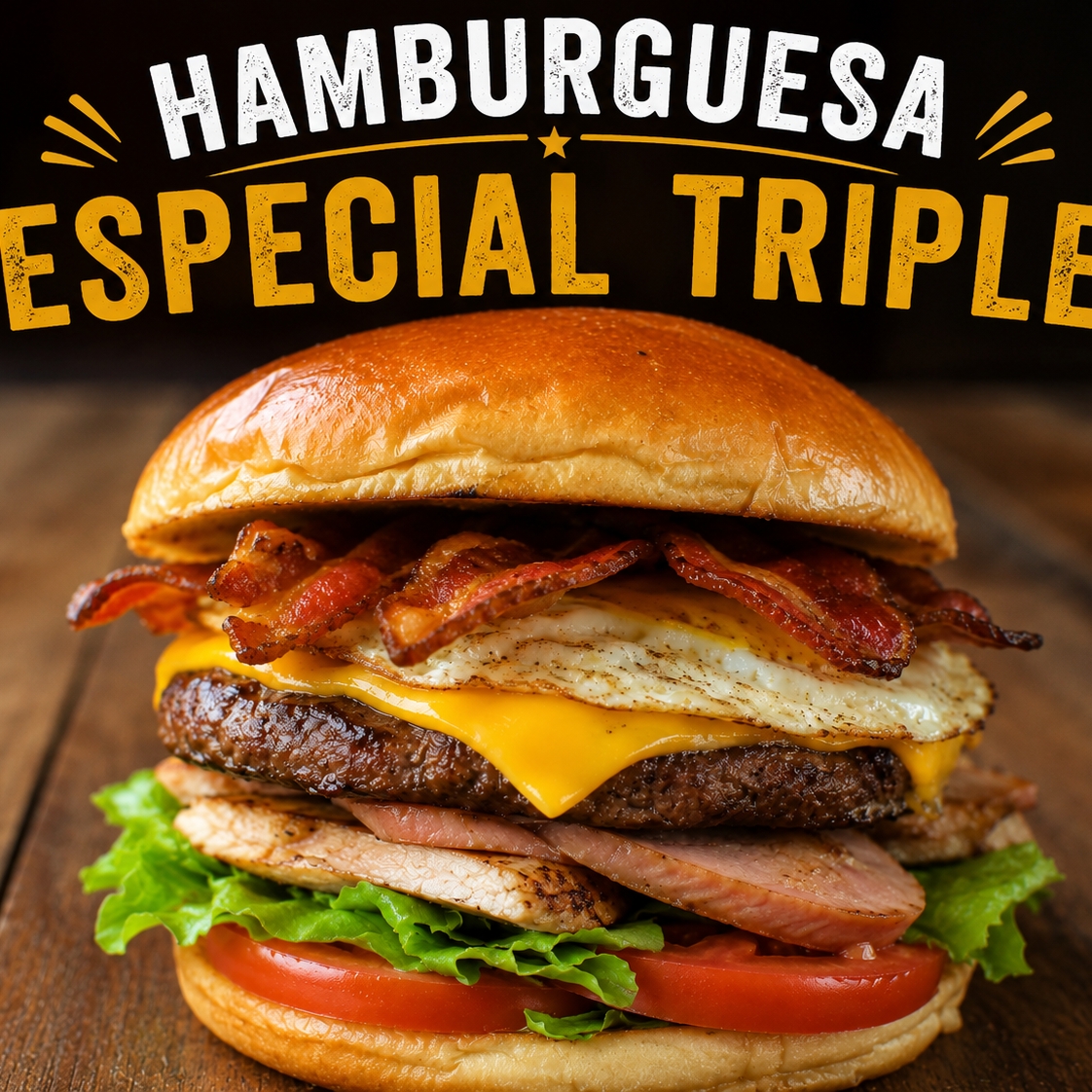 HAMBURGUESA ESPECIAL TRIPLE