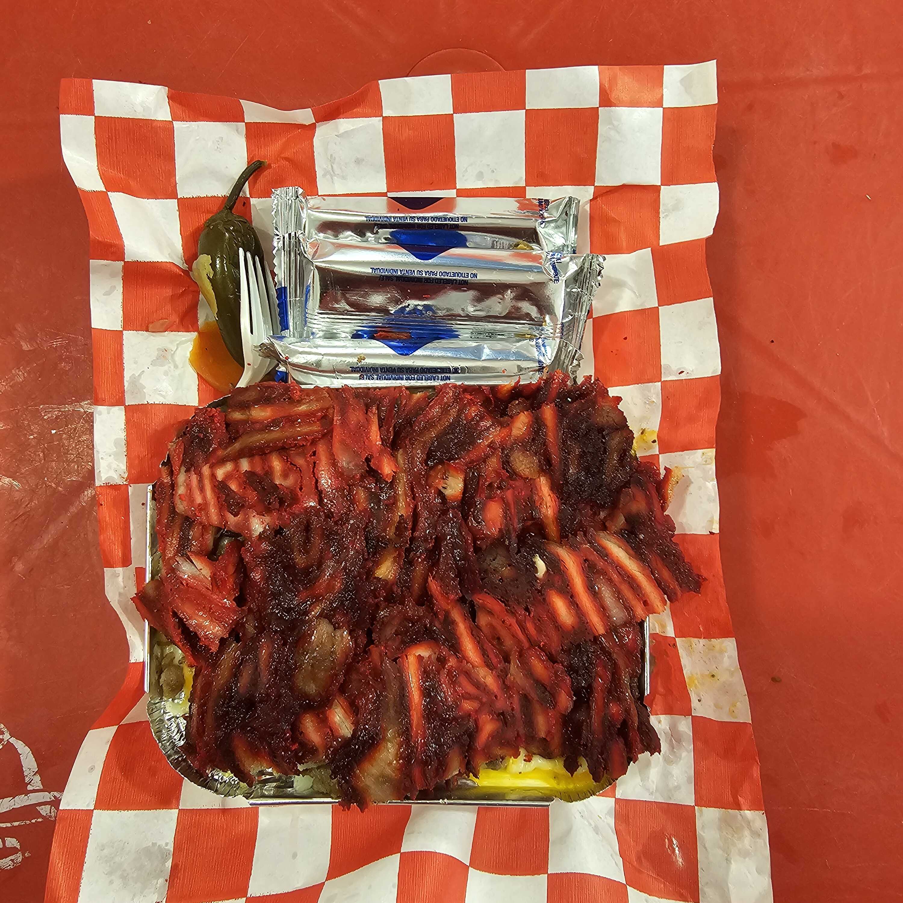Papa asada de trompo