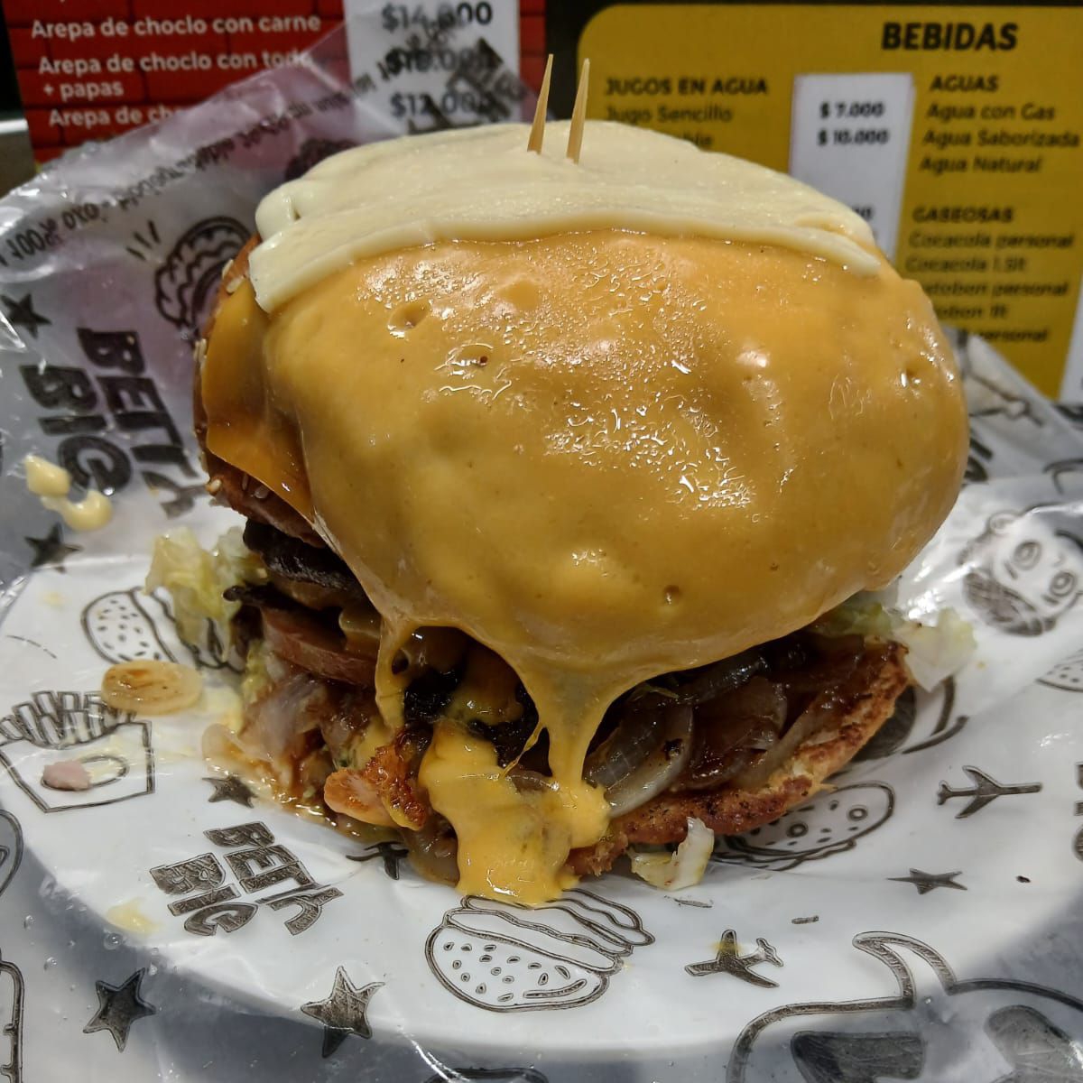 Hamburguesa Gratinada más Papas