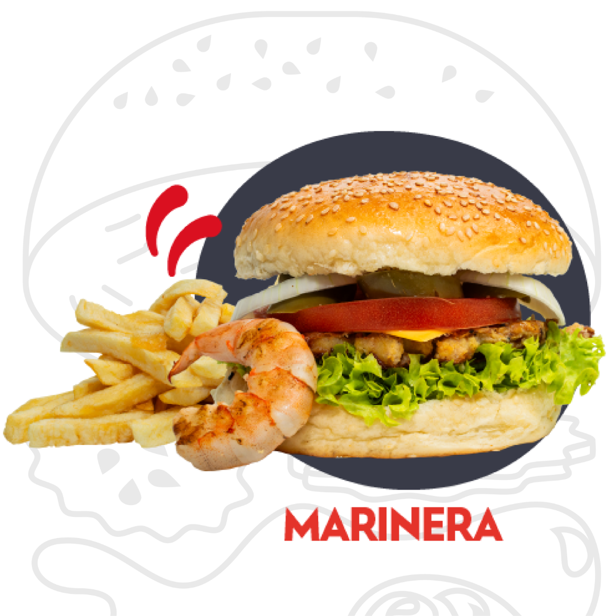 Hamburguesa de Camaron