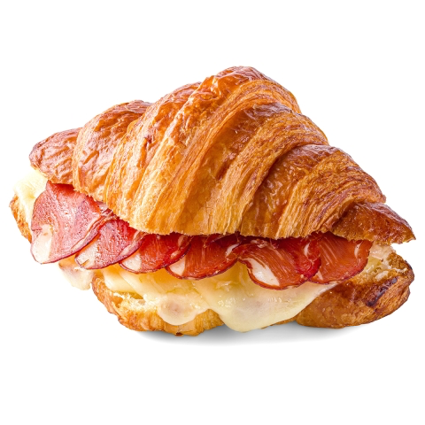 O croissant com o recheio dos seus sonhos: muçarela e copa lombo. (grande)