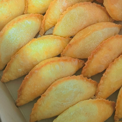 10 Empanaditas Jamón y Queso Fritas y Crujientes