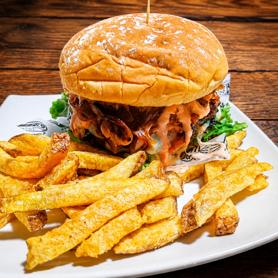Hamburguesa Zorro + Papas + Gaseosa 250ml