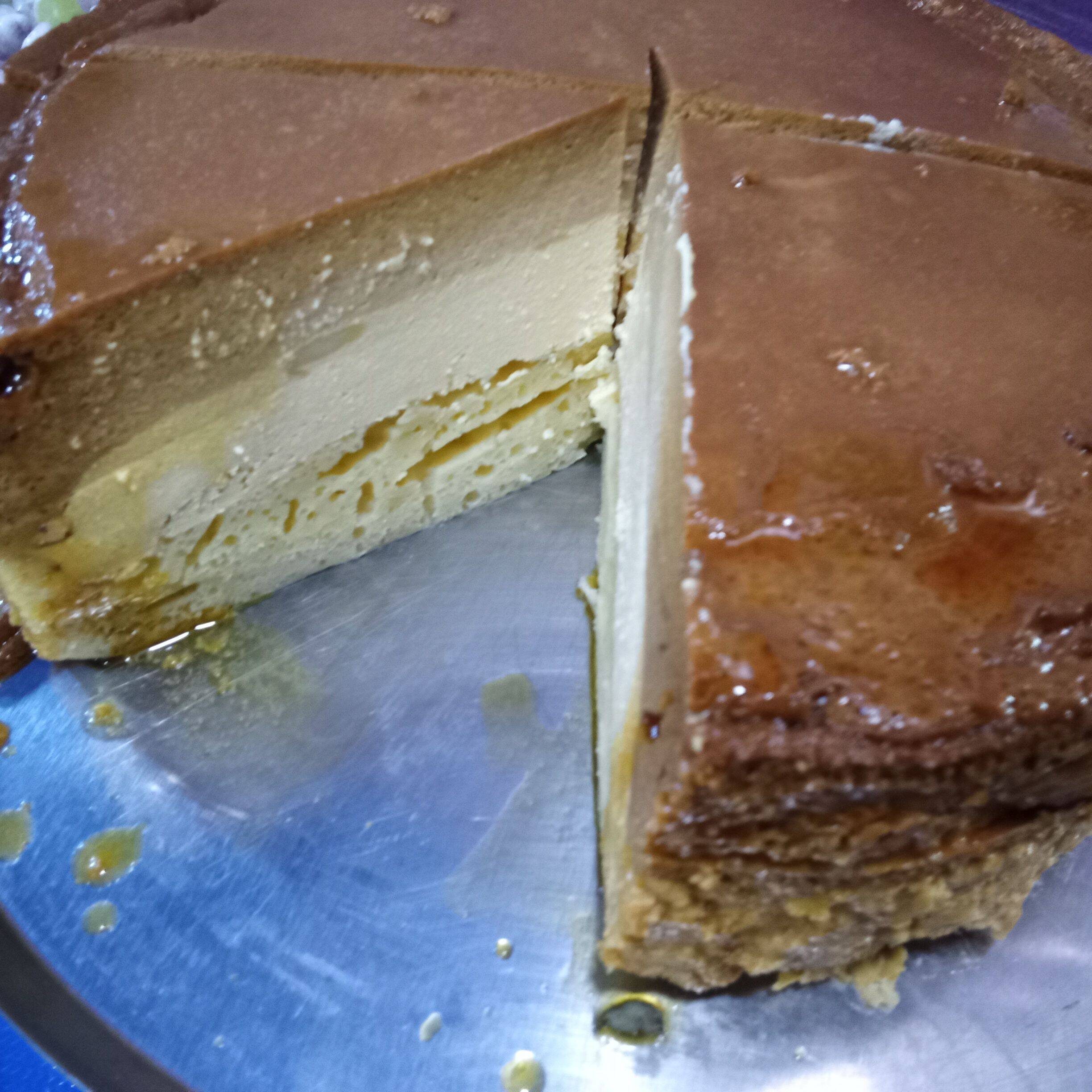 Pastel Imposible de vainilla con Pay de Queso