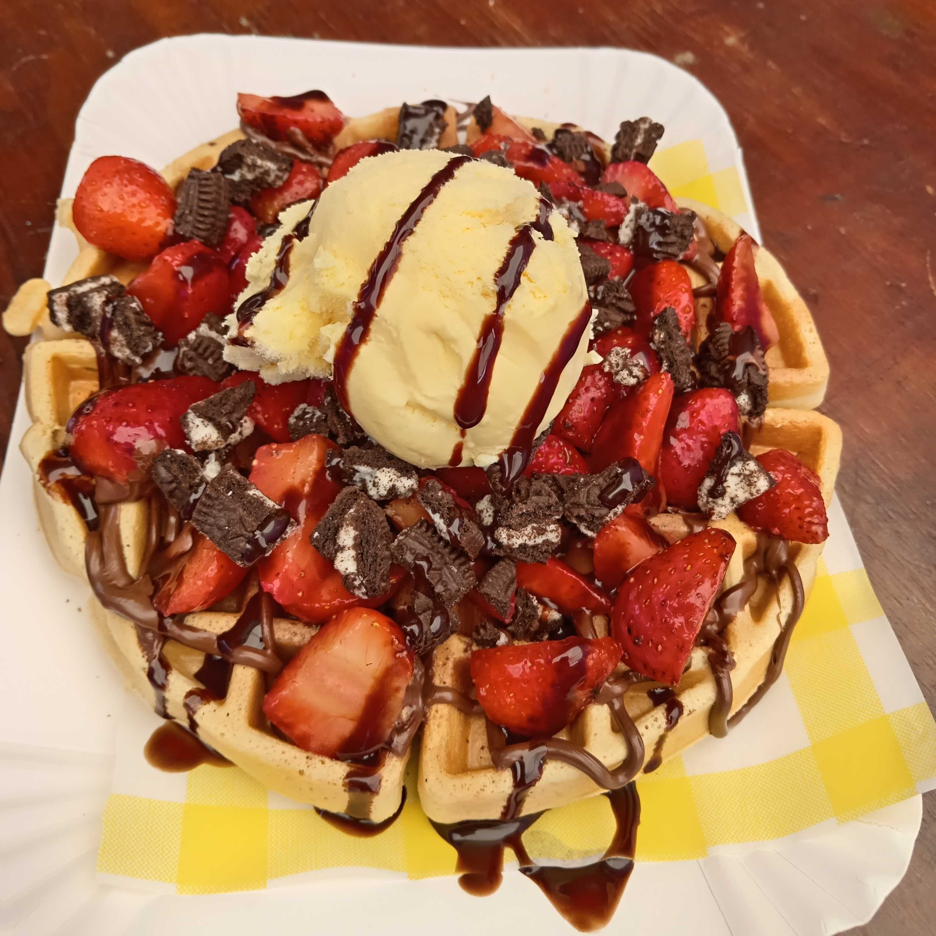 Waffle OREO y Vainilla