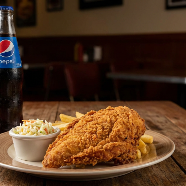 PECHO BROASTER + BEBIDA