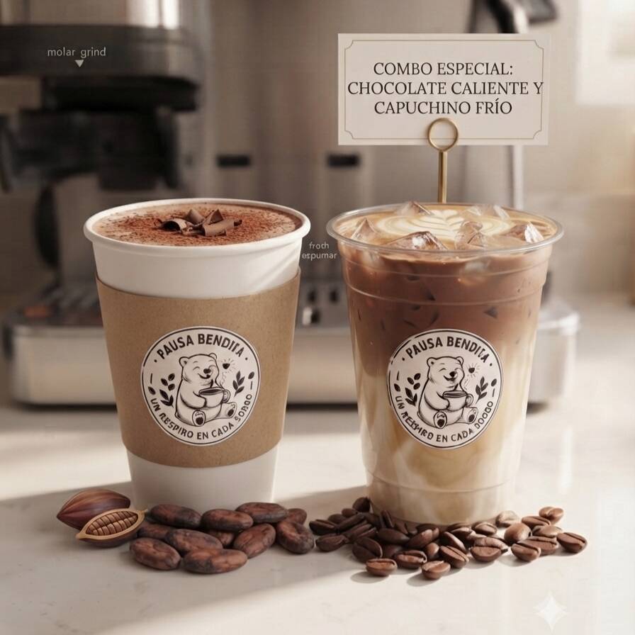 Combo Chocolate Caliente y Mazapanito Frio