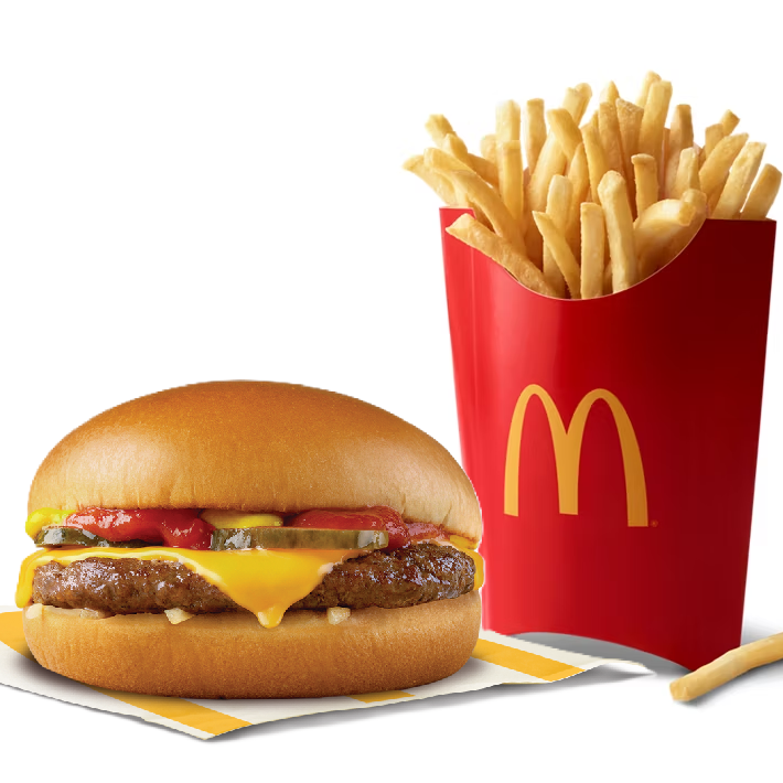 Cheese Burger ➕ Papas Grandes