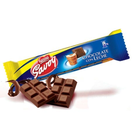 Chocolate Savoy 30g: 2 Unidades.