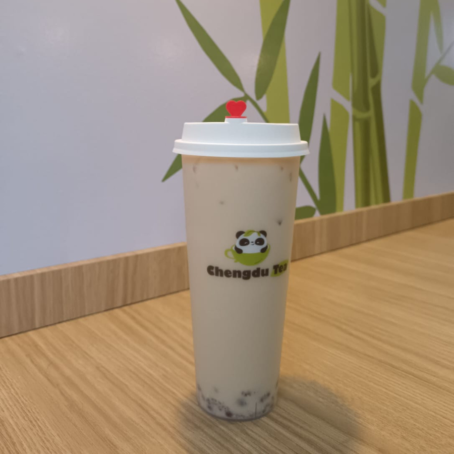 Té de Leche con Frijol Rojo (红豆奶茶)