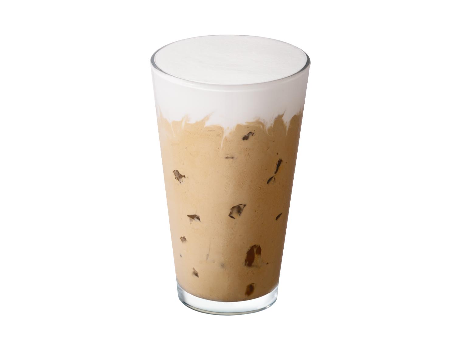 Iced vainilla latte con Cold foam de Vainilla proteína