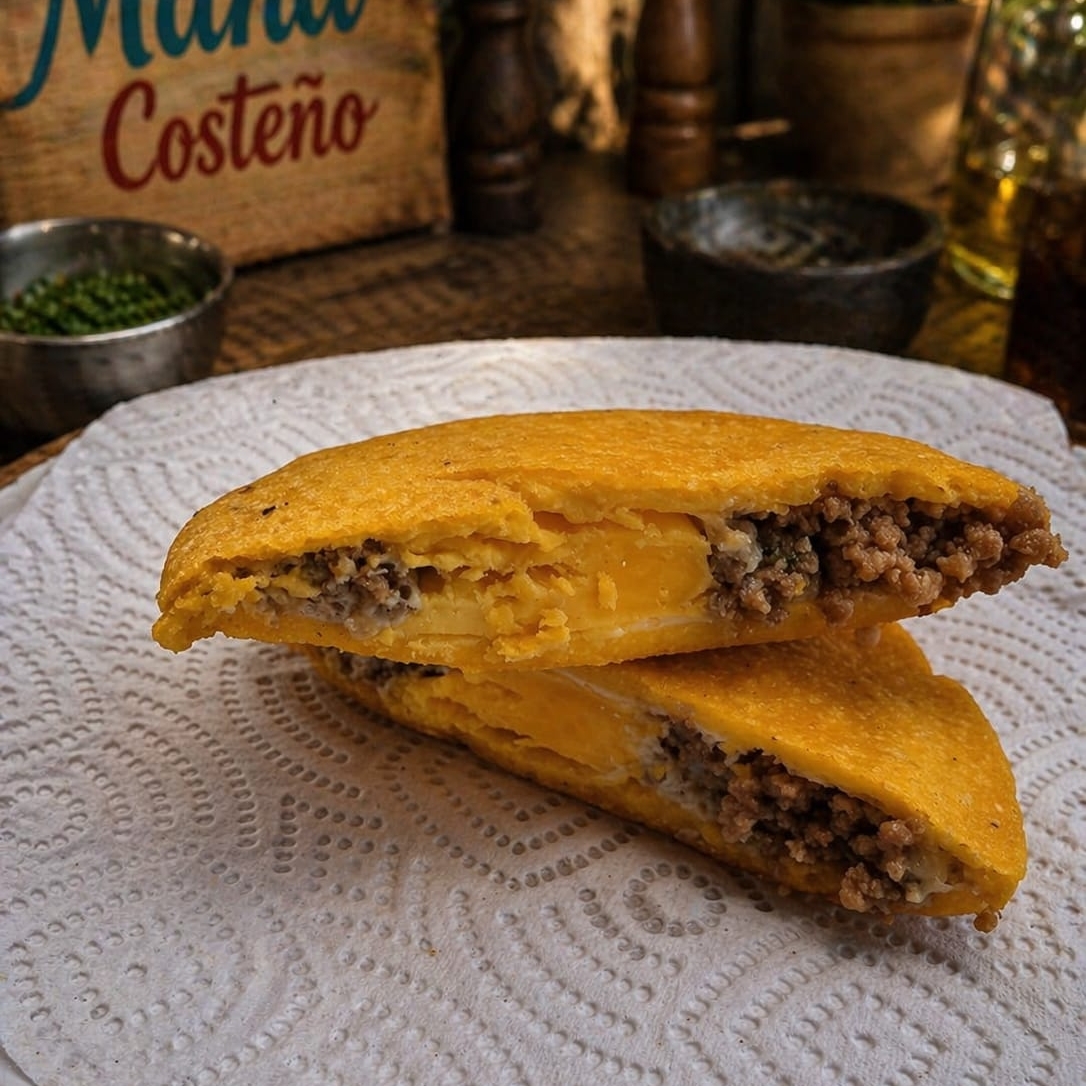 Arepa de huevo con carne
