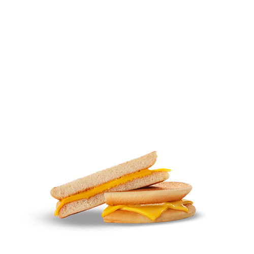 Composto por pão sem gergelim e duas fatias do delicioso queijo sabor cheddar