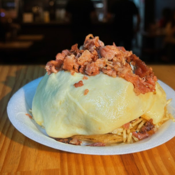 Arepa Doble Queso y Tocineta