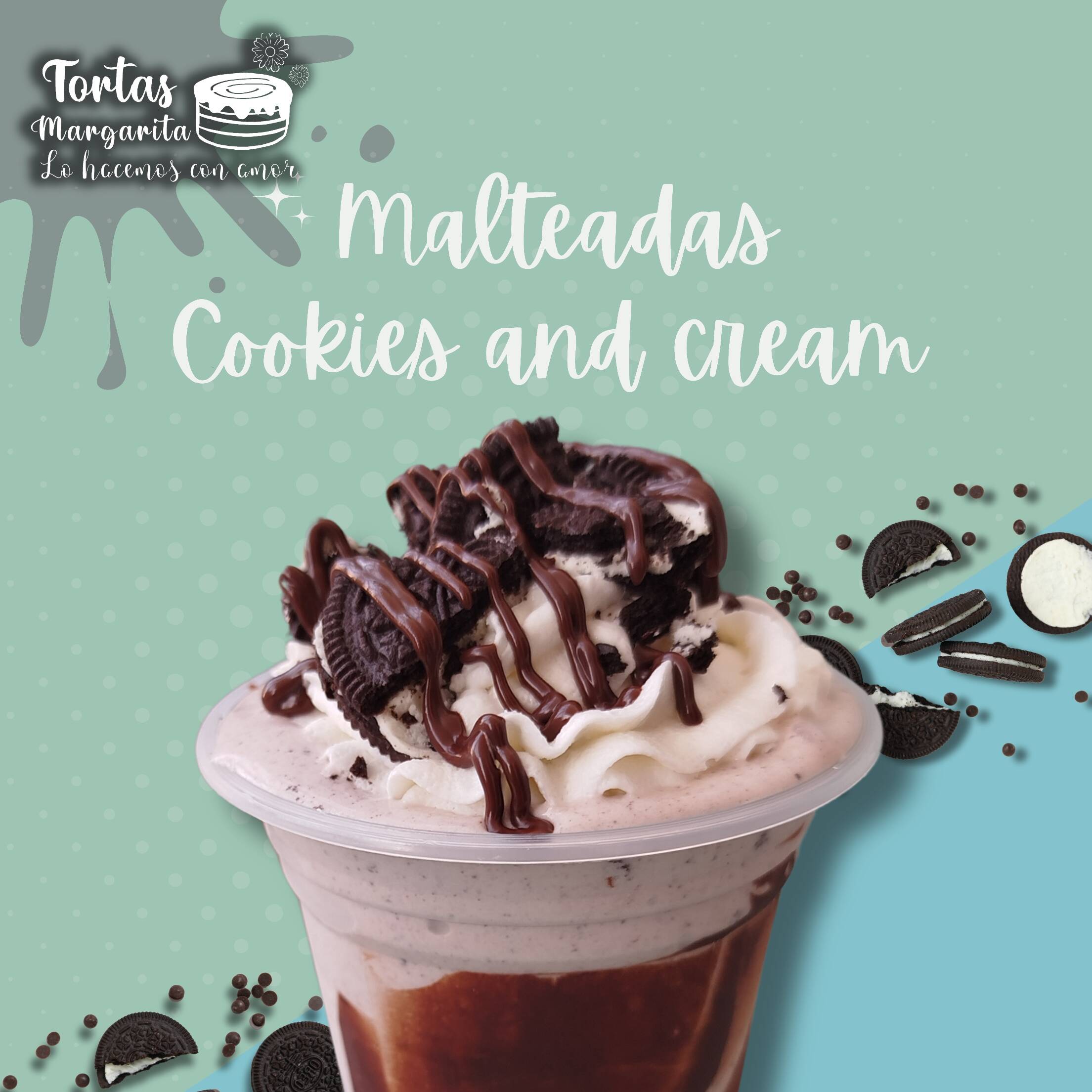 Malteada de Cookies and Cream