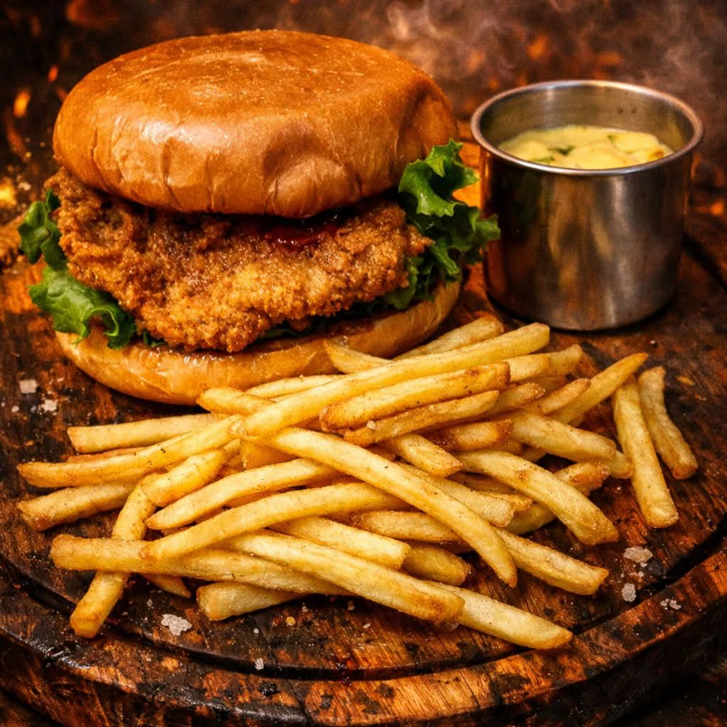 Hamburguesa de Pollo Crujiente