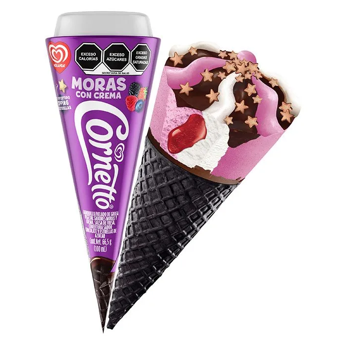 Cornetto moras con crema